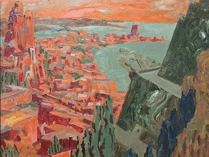 1884-Richard Burgsthal - Salammbô - Il sole stava calando dietro le onde